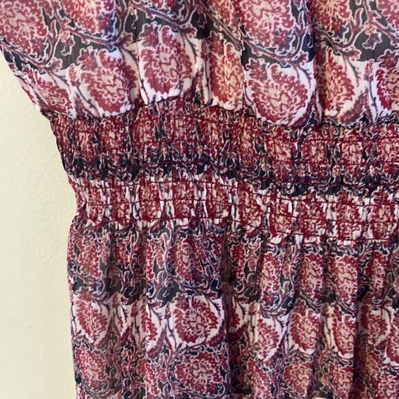 The Limited, Sleeveless Bohemian Dress, Pink & Navy w/a Thread of Shimmer - Picture 5 of 9